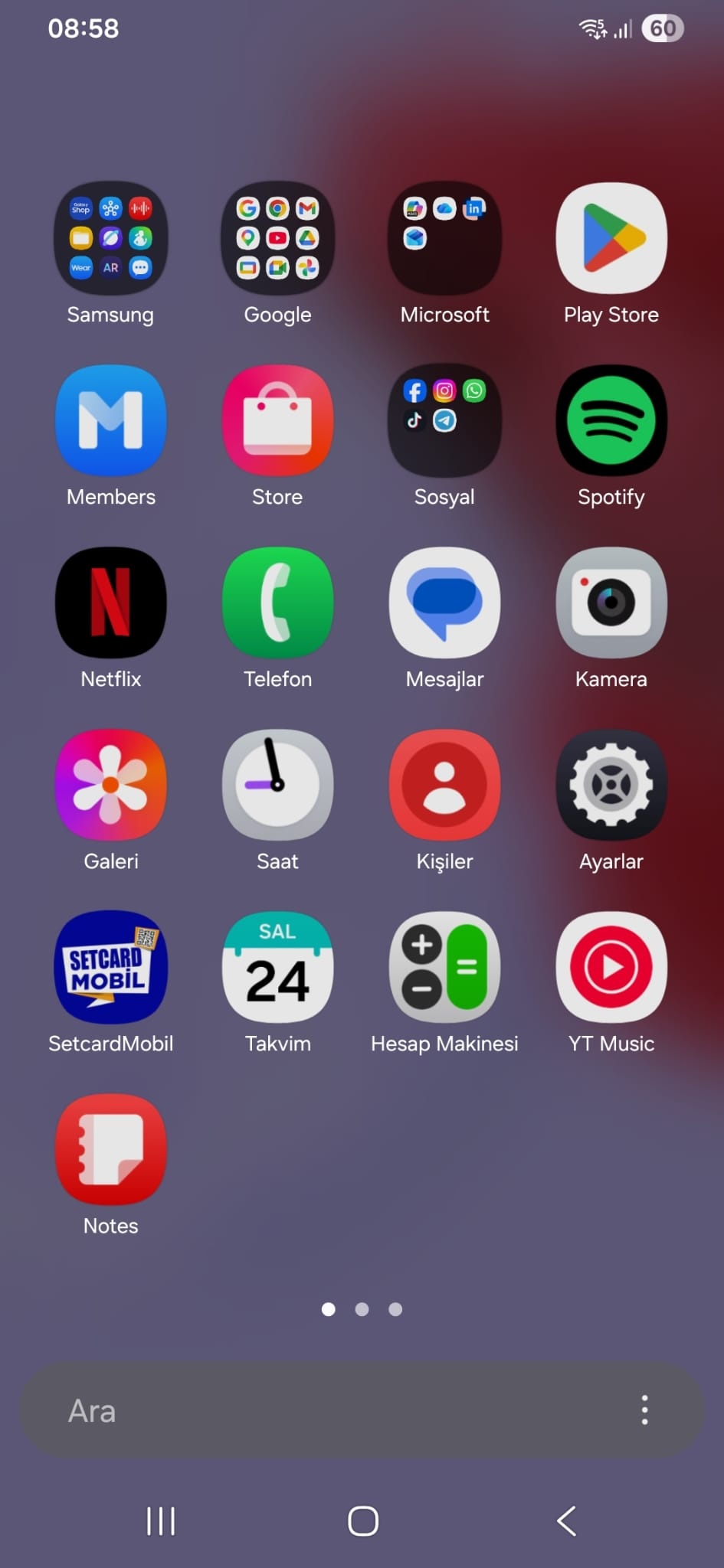 Android Ayarlar Ekranı