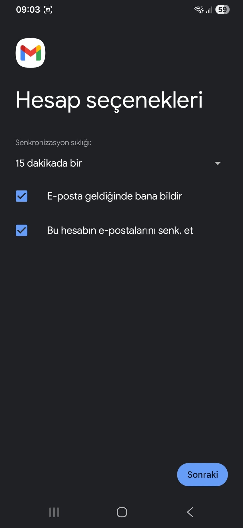 Giden Sunucu Ayarları
