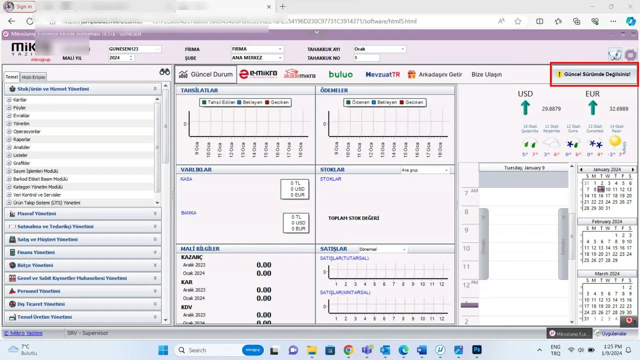 Mikro Jump application screen