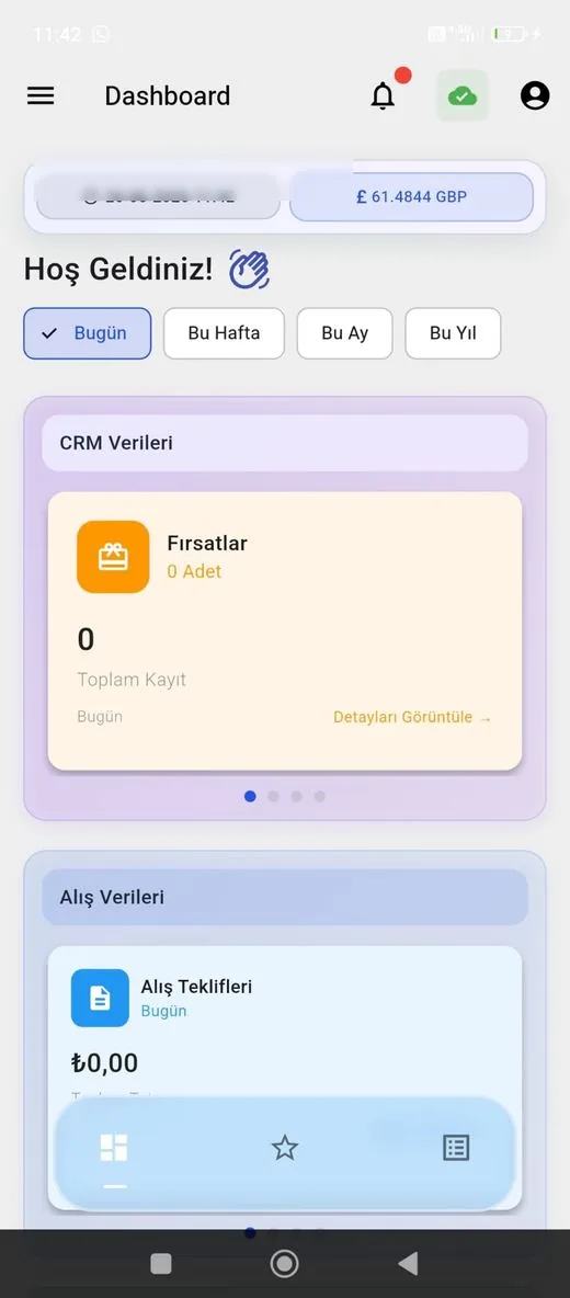 NimboX mobil ekranı