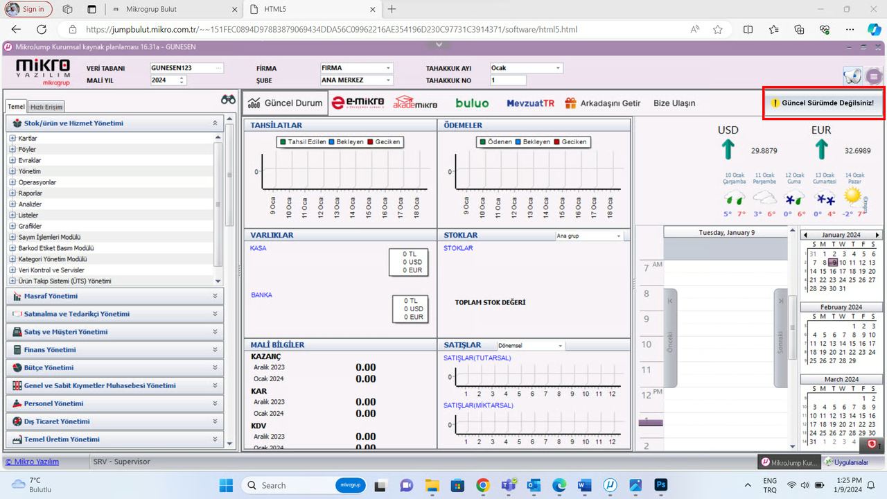 Mikro Jump program ekranı