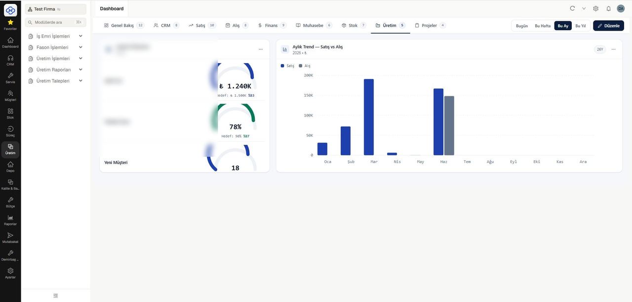 NimboX CRM masaüstü ekranı